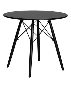 Стол обеденный CHELSEA`80 BLACK, столешница черная - фото 24278