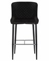 Стул барный CHRISTIAN'75, черные ножки, черный велюр - фото 10014