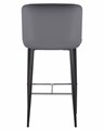 Стул барный CHRISTIAN'75, черные ножки, темно-серый велюр - фото 10028