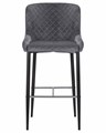 Стул барный CHRISTIAN'75, черные ножки, темно-серый велюр - фото 10029