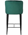 Стул барный CHRISTIAN'75, черные ножки, зеленый велюр - фото 10051