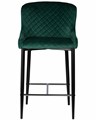 Стул барный CHRISTIAN'75, черные ножки, зеленый велюр - фото 10052