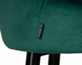 Стул барный CHRISTIAN'75, черные ножки, зеленый велюр - фото 10054