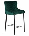 Стул полубарный CHRISTIAN'65, черные ножки, зеленый велюр  - фото 10058