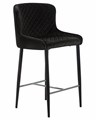 Стул полубарный CHRISTIAN'65, черные ножки, черный велюр - фото 10068