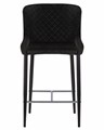 Стул полубарный CHRISTIAN'65, черные ножки, черный велюр - фото 10072