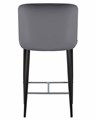 Стул полубарный CHRISTIAN'65, черные ножки, темно-серый велюр - фото 10082