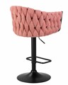 Стул барный LEON, розовая ткань - фото 10138