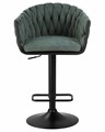 Стул барный LEON, зеленая ткань - фото 10151