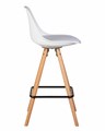 Стул полубарный RONNI, ножки светлый бук, белый - фото 10401