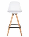 Стул полубарный RONNI, ножки светлый бук, белый - фото 10404