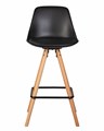 Стул полубарный RONNI, ножки светлый бук, черный - фото 10414