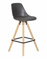 Стул полубарный RONNI, ножки светлый бук, тёмно-серый  - фото 10420