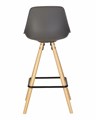 Стул полубарный RONNI, ножки светлый бук, тёмно-серый  - фото 10423
