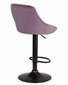 Стул барный LOGAN BLACK, пудрово-сиреневый велюр - фото 10742