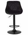 Стул барный LOGAN BLACK, черный велюр - фото 10753