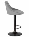Стул барный LOGAN BLACK, серый велюр - фото 10769