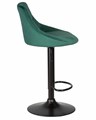 Стул барный LOGAN BLACK, зеленый велюр - фото 10787