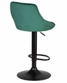 Стул барный LOGAN BLACK, зеленый велюр - фото 10788