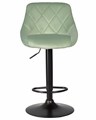 Стул барный LOGAN BLACK, мятный велюр - фото 10808