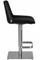 Стул барный ALDO, черный, основание из нержавеющей стали - фото 10832