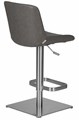 Стул барный ALDO, серый, основание из нержавеющей стали - фото 10859