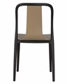 Стул обеденный ADAM, черный/бежевый - фото 10924