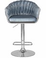 Стул барный MARCEL, пудрово-голубой велюр - фото 10996