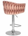 Стул барный MARCEL, пудрово-розовый велюр  - фото 11012