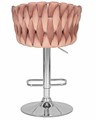 Стул барный MARCEL, пудрово-розовый велюр  - фото 11013