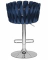 Стул барный MARCEL, синий велюр - фото 11031