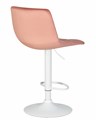 Стул барный TAILOR WHITE, пудрово-розовый велюр - фото 11119