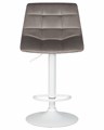 Стул барный TAILOR WHITE, серый велюр - фото 11131