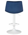 Стул барный TAILOR WHITE, синий велюр - фото 11152