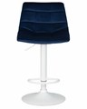 Стул барный TAILOR WHITE, синий велюр - фото 11153