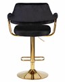 Стул барный CHARLY GOLD, черный велюр - фото 11217