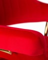 Стул барный CHARLY GOLD, красный велюр - фото 11230