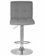 Стул барный CANDY  серый велюр - фото 21824