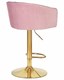 Стул барный DARCY GOLD, розовый велюр - фото 23968