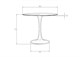 Стол обеденный MIA, белая столешница, белое основание - фото 24270
