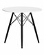 Стол обеденный CHELSEA`80 BLACK, столешница белая - фото 24289