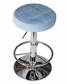 Табурет барный BRUNO, пудрово-голубой велюр - фото 5196