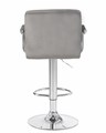 Стул барный KRUGER ARM, серый велюр - фото 5451
