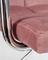 Стул барный KRUGER ARM, пудрово-розовый велюр - фото 5494