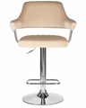 Стул барный CHARLY, бежевый велюр - фото 5602