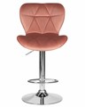 Стул барный BARNY, пудрово-розовый велюр - фото 5836