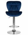 Стул барный BARNY, синий велюр - фото 5847