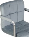 Офисное кресло для персонала TERRY, пудрово-голубой велюр - фото 6290