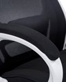 Офисное кресло для руководителей STEVEN WHITE, белый пластик, чёрная ткань - фото 6623