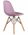 Стул обеденный BENNET, ножки светлый бук, пудрово-сиреневый велюр - фото 6947